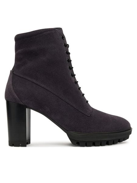 HÖGL Botki 0-187832-32000 Granatowy. Niebieskie botki Högl, bez wzorów, ze skóry, bez obcasa, na słupku, bez zapięcia. Za 579.99 zł.