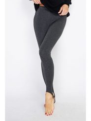 ASSUILI Legginsy w kolorze antracytowym rozmiar: 38. Czarne legginsy Assuili, bez wzorów, z jedwabiu, z standardowym stanem. Za 104.99 zł.