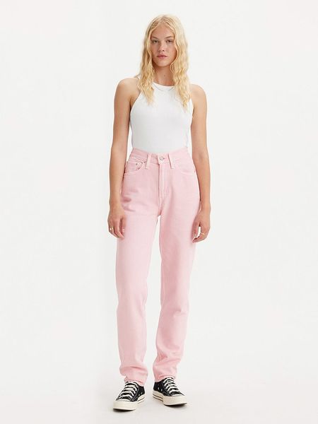 Levi's Dżinsy "80S" - Mom fit - w kolorze jasnoróżowym rozmiar: W28/L30. Różowe jeansy Levi's®, l, z aplikacjami, z podwyższonym stanem. Za 161.73 zł.