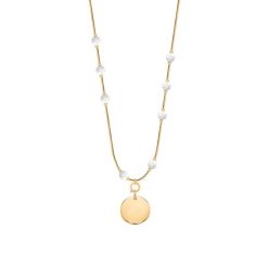 Naszyjnik Pearls z medalikiem pozłacany. Żółte naszyjniki Lilou, pozłacane. Za 287.00 zł.