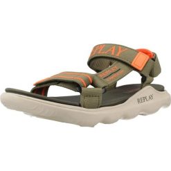 Sandały REPLAY SPACER 2 Zielony. Zielone sandały Replay, bez wzorów, z tkaniny, sportowe, bez obcasa, bez zapięcia. Za 167.99 zł.