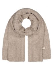 Barts Szal "Mella" w kolorze beżowym rozmiar: onesize. Brązowe szaliki Barts, bez wzorów, ze splotem. Za 118.01 zł.