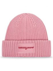 Tommy Jeans Czapka Script AW0AW17909 Różowy. Czerwone czapki Tommy Jeans, bez wzorów, z bawełny. Za 199.99 zł.