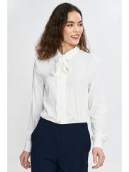 Nife Bluzka w kolorze kremowym rozmiar: 42. Brązowe bluzki Nife, bez wzorów, z wiskozy, bez kołnierzyka, bez ramiączek. Za 139.54 zł.