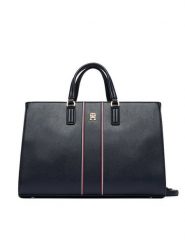 Tommy Hilfiger Torebka Th Daily Satchel Corp AW0AW18644 Granatowy. Niebieskie torebki klasyczne TOMMY HILFIGER, bez wzorów, ze skóry, bez dodatków. Za 699.99 zł.