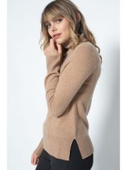 Perfect Cashmere Kaszmirowy golf "Tracy" w kolorze beżowym rozmiar: L. Brązowe golfy Perfect Cashmere, l, bez wzorów, z kaszmiru, bez ramiączek. Za 358.45 zł.