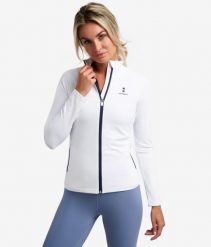 Koszulka/bluza z długim rękawem damska. Białe bluzy NORDICDOTS, l, bez wzorów, z bawełny, bez kaptura. Za 365.00 zł.