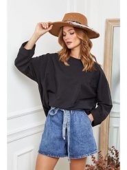 Joséfine Koszulka "Paladium" w kolorze czarnym rozmiar: S. Czarne bluzki Joséfine, s, bez wzorów, z bawełny, bez kołnierzyka, bez ramiączek. Za 135.45 zł.