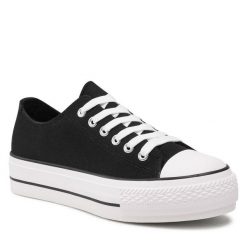 Trampki Jenny Fairy. Czarne trampki Jenny Fairy, bez wzorów, bez zapięcia. Za 59.99 zł.