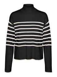 Vero Moda Sweter w kolorze czarno-kremowym rozmiar: S. Czarne swetry Vero Moda, s, bez wzorów, z wiskozy, bez ramiączek. Za 81.45 zł.