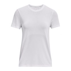 T-shirt do biegania damski Under Armour Seamless Stride. Białe t-shirty Under Armour, l, bez wzorów, bez kołnierzyka, bez ramiączek. Za 149.99 zł.