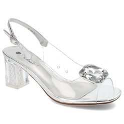 Srebrne Sandały Sca'viola Damskie Buty Na Obcasie. Szare sandały Sca'viola, bez wzorów, ze skóry ekologicznej, bez obcasa, na obcasie, bez zapięcia. Za 429.00 zł.