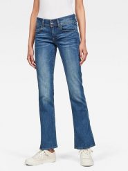 G-Star Dżinsy "Midge" - Bootcut fit - w kolorze niebieskim rozmiar: W33/L32. Niebieskie jeansy G-Star, l, z aplikacjami. Za 243.45 zł.