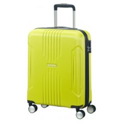 American Tourister Walizka Podróżna Tracklite 55 Cm Limonkowy. Żółte walizki American Tourister, bez wzorów. Za 285.00 zł.