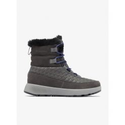 Buty zimowe damskie Columbia Slopeside Peak Luxe. Szare trekkingi Columbia, trekkingowe. W wyprzedaży za 419.00 zł.