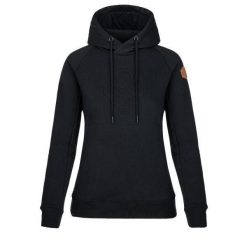 Bluza bawełna damska Kilpi Sohey. Czarne bluzy sportowe Kilpi, na jesień, bez wzorów, z bawełny, z kapturem. Za 163.85 zł.