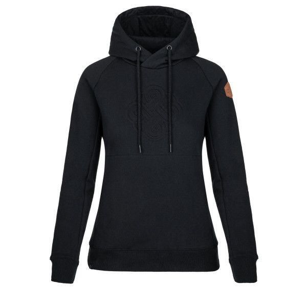 Bluza bawełna damska Kilpi Sohey. Czarne bluzy Kilpi, na jesień, bez wzorów, z bawełny, z kapturem. Za 163.85 zł.