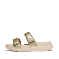 Damskie sandały na koturnie FitFlop F-Mode Go. Szare sandały FIT FLOP, bez wzorów, bez obcasa, na koturnie, bez zapięcia. Za 471.00 zł.