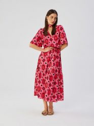 Stylove Sukienka w kolorze czerwonym rozmiar: XL. Czerwone sukienki Stylove, na co dzień, xl, bez wzorów, z tkaniny, bez kołnierzyka, bez ramiączek, maxi, proste. Za 259.13 zł.