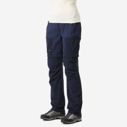 Spodnie trekkingowe damskie 2w1 Forclaz MT500. Niebieskie spodnie sportowe SIMOND, m, bez wzorów, z materiału, trekkingowe. Za 199.99 zł.