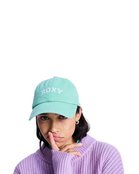 Czapka dla Kobiety SUMMER BREEZY Zielony. Zielone czapki Roxy, bez wzorów, z bawełny. Za 90.99 zł.