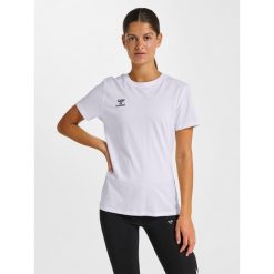 Koszulka damska Hummel Go 2.0. Białe bluzki Hummel, bez wzorów, sportowe, bez kołnierzyka, bez ramiączek. Za 137.50 zł.