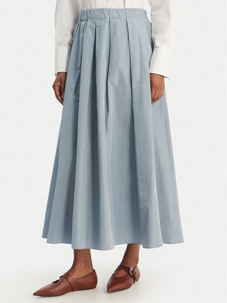 Weekend Max Mara Spódnica trapezowa Formica 2615101072 Błękitny Regular Fit. Niebieskie spódnice Weekend Max Mara, bez wzorów, z bawełny, trapezowe. Za 728.99 zł.