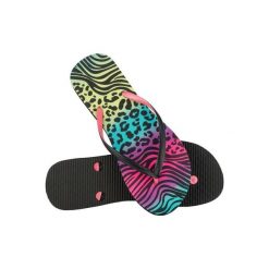 Japonki basenowe damskie aqua-sport fluo. Czarne klapki AQUA-SPORT, bez wzorów, bez obcasa. Za 35.00 zł.