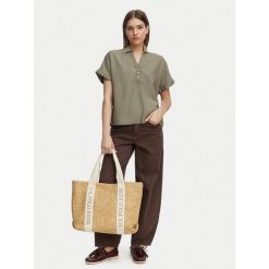 Torebka U.S. Polo Assn. Brązowe shopper U.S. Polo Assn., bez wzorów, bez dodatków. Za 124.99 zł.