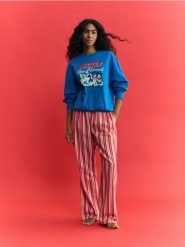 Bawełniana piżama Mickey Mouse - niebieski. Niebieskie piżamy Reserved, bez wzorów, z bawełny, bez ramiączek. Za 159.99 zł.