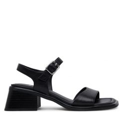Sandały Vagabond Shoemakers. Czarne sandały Vagabond Shoemakers, bez wzorów, bez obcasa, na słupku, bez zapięcia. Za 379.99 zł.