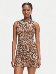 Bardot Sukienka koktajlowa Andrie 60490DB Brązowy Slim Fit. Brązowe sukienki Bardot, bez wzorów, z syntetyku, wizytowe, bez kołnierzyka, bez ramiączek. Za 544.99 zł.