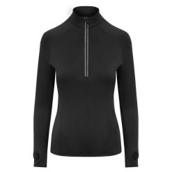 Bluza Damska CoolFlex Half Zip Top. Czarne bluzy JUST COOL, s, bez wzorów, bez kaptura. Za 153.99 zł.