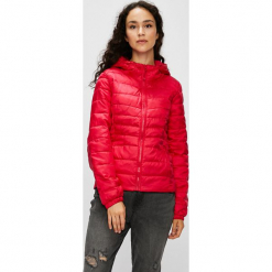 Only - Kurtka. Czerwone kurtki Only, s, bez wzorów, z materiału, bez kaptura. W wyprzedaży za 129.90 zł.