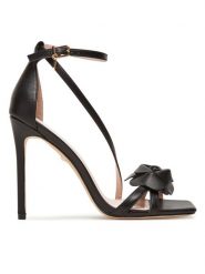 Marciano Guess Sandały 5YGZ34 7368A Czarny. Czarne sandały Marciano Guess, z aplikacjami, ze skóry, bez obcasa, na szpilce, bez zapięcia. Za 939.99 zł.
