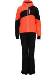 Peak Mountain 2-częściowy zestaw narciarski "Anice" w kolorze pomarańczowo-czarnym rozmiar: S. Czarne kurtki sportowe Peak Mountain, m, bez wzorów, bez kaptura, narciarskie. Za 587.41 zł.