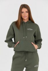JUICY COUTURE Zielona damska bluza Recycled Queenie Hoodie, Rozmiar XXS. Zielone bluzy sportowe Juicy Couture, xs, bez wzorów, bez kaptura. W wyprzedaży za 299.99 zł.