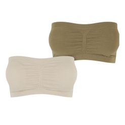 Top Damski Z Pikowanej Tkaniny Bez Ramiączek 2pak. Białe topy Urban Classics, m, bez wzorów, z tkaniny, bez kołnierzyka, bez ramiączek. Za 64.99 zł.