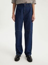BGN Dżinsy - Comfort fit - w kolorze granatowym rozmiar: 34. Niebieskie jeansy BGN, bez wzorów, z podwyższonym stanem. Za 52.67 zł.