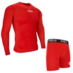 Komplet termoaktywny Keeza z długim rękawem. Czerwone bielizna sportowa KEEZA, s, bez wzorów. Za 123.00 zł.