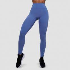 Legginsy damskie functional training z wysokim stanem niebieskie FIT. Niebieskie legginsy GYMBEAM, m, bez wzorów, z elastanu, z podwyższonym stanem. Za 112.90 zł.