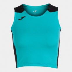 Tank top do biegania damski Joma Record II Crop top. Czarne topy Joma, s, bez wzorów, bez kołnierzyka, bez ramiączek. Za 132.65 zł.
