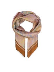 Coach Chusta 29CDL33 Beżowy. Brązowe rękawiczki Coach, bez wzorów, z jedwabiu. Za 399.99 zł.