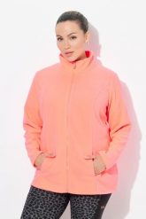 Damskie Bluza polarowa system modułowy do wpinania z recyklingu. Czerwone bluzy Ulla Popken, plus size, bez wzorów, z materiału, bez kaptura. Za 199.99 zł.