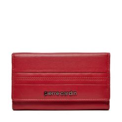 Duży Portfel Damski Pierre Cardin. Czerwone portfele Pierre Cardin, bez wzorów. Za 109.99 zł.