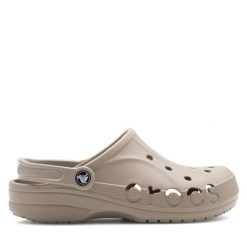 Klapki Crocs. Brązowe klapki Crocs, bez wzorów, bez obcasa. Za 199.99 zł.