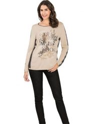 WITT WEIDEN Bluzka w kolorze beżowym rozmiar: 48. Brązowe bluzki WITT WEIDEN, bez wzorów, bez kołnierzyka, bez ramiączek. Za 43.99 zł.