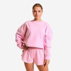 Bluza fitness damska Domyos crop. Czerwone bluzy DOMYOS, m, bez wzorów, z bawełny, bez kaptura. Za 79.99 zł.