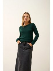 Just Cashmere Kaszmirowy sweter "Joyce" w kolorze ciemnozielonym rozmiar: L. Zielone swetry Just Cashmere, l, bez wzorów, z kaszmiru, bez ramiączek. Za 457.95 zł.