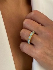 Les Petites Précieuses Pozłacany pierścionek z topazem rozmiar: 56. Niebieskie pierścionki Les Petites Précieuses, z topazem, pozłacane. Za 252.99 zł.